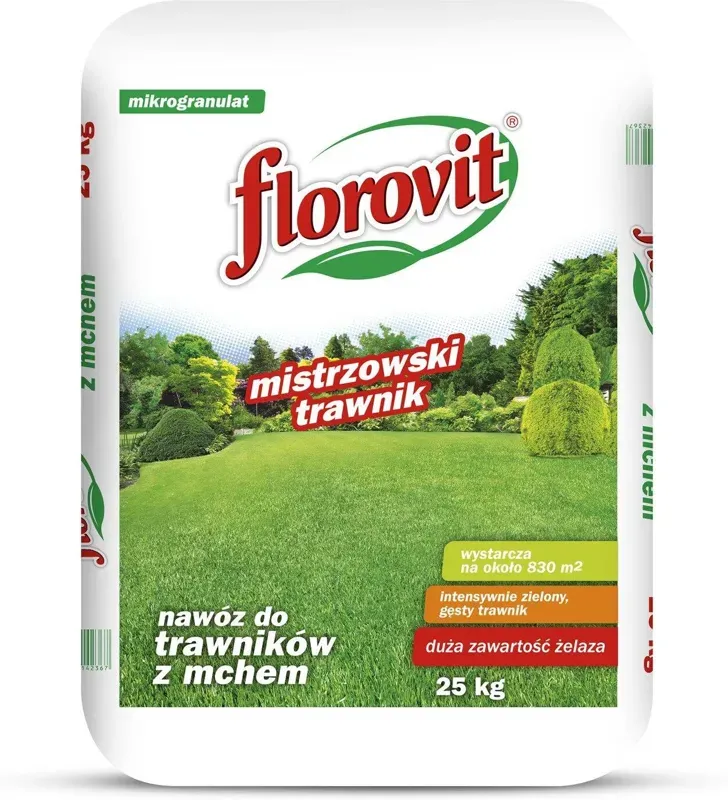 Florovit Nawóz Do Trawników Z Mchem (duża Zawartość Żelaza) 25kg