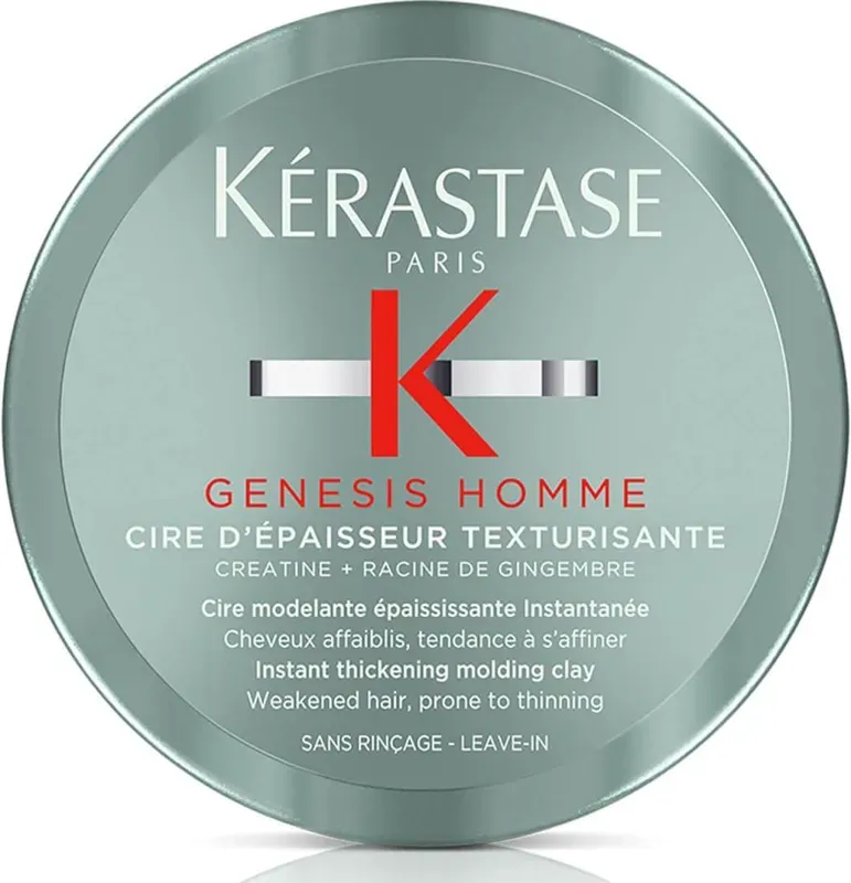 Kerastase Genesis Homme Modelujący Wosk Pogrubiający Cienkie I Przerzedzające Się Włosy Dla Mężczyzn 75Ml