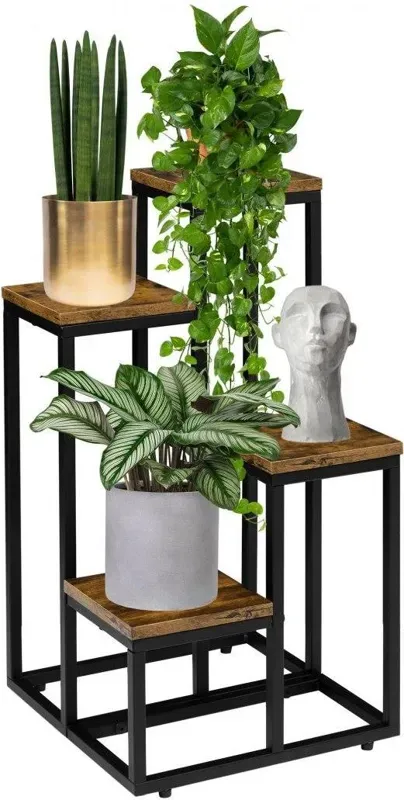 Kwietnik Stojący Czarny Mogren Postarzany Dąb