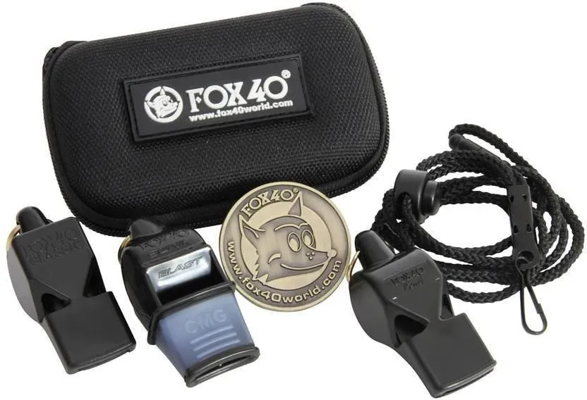 Fox40 Sędziowski 3 Gwizdki+Etui Czarny 110 6906 0500