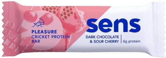 Sens Pleasure Cricket Flour Protein Bar 40 G Dark Chocolate Sour Cherry